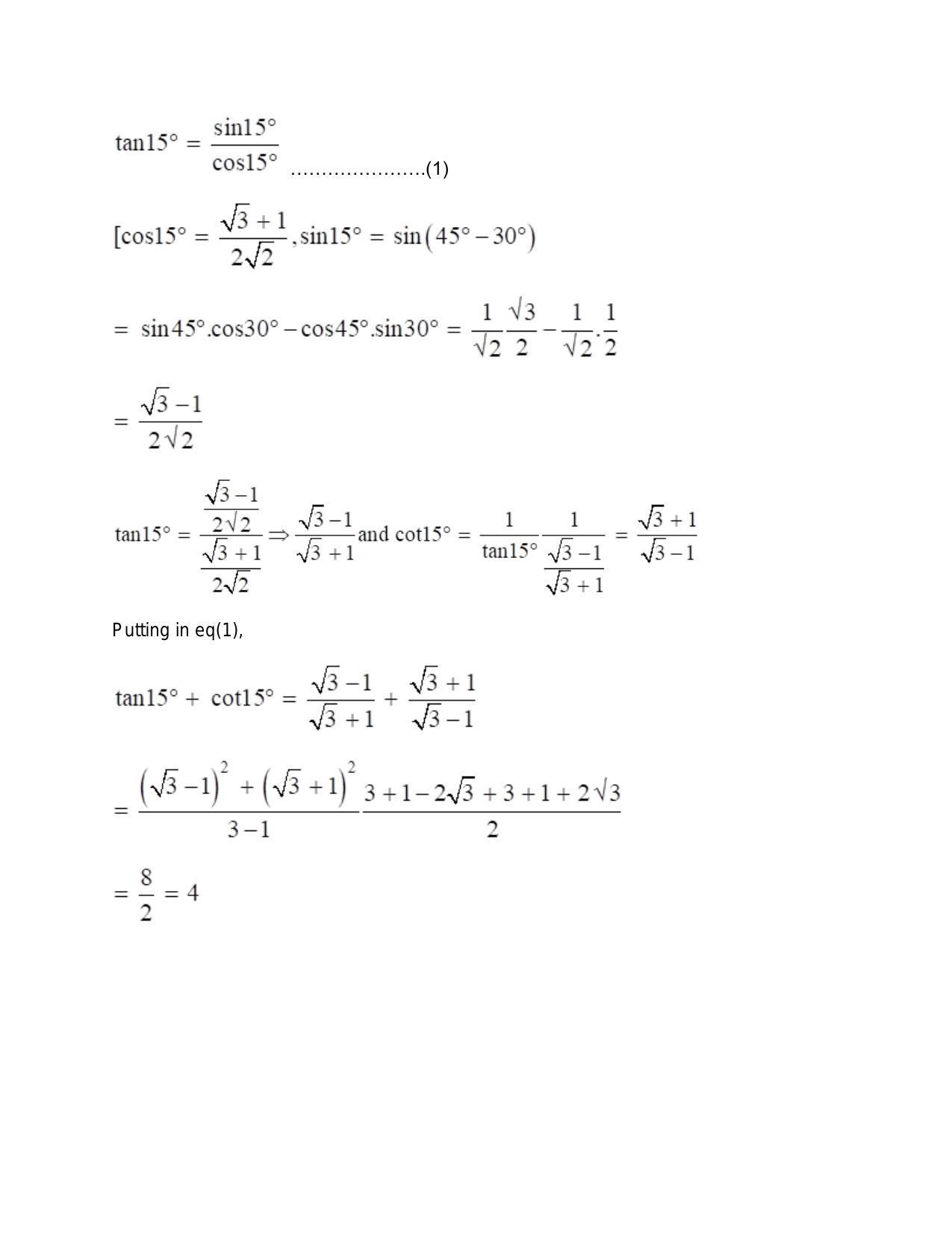 Chapter 15: Trigonometric or Circular Functions: RS Aggarwal Class 11 Solutions - Page 38