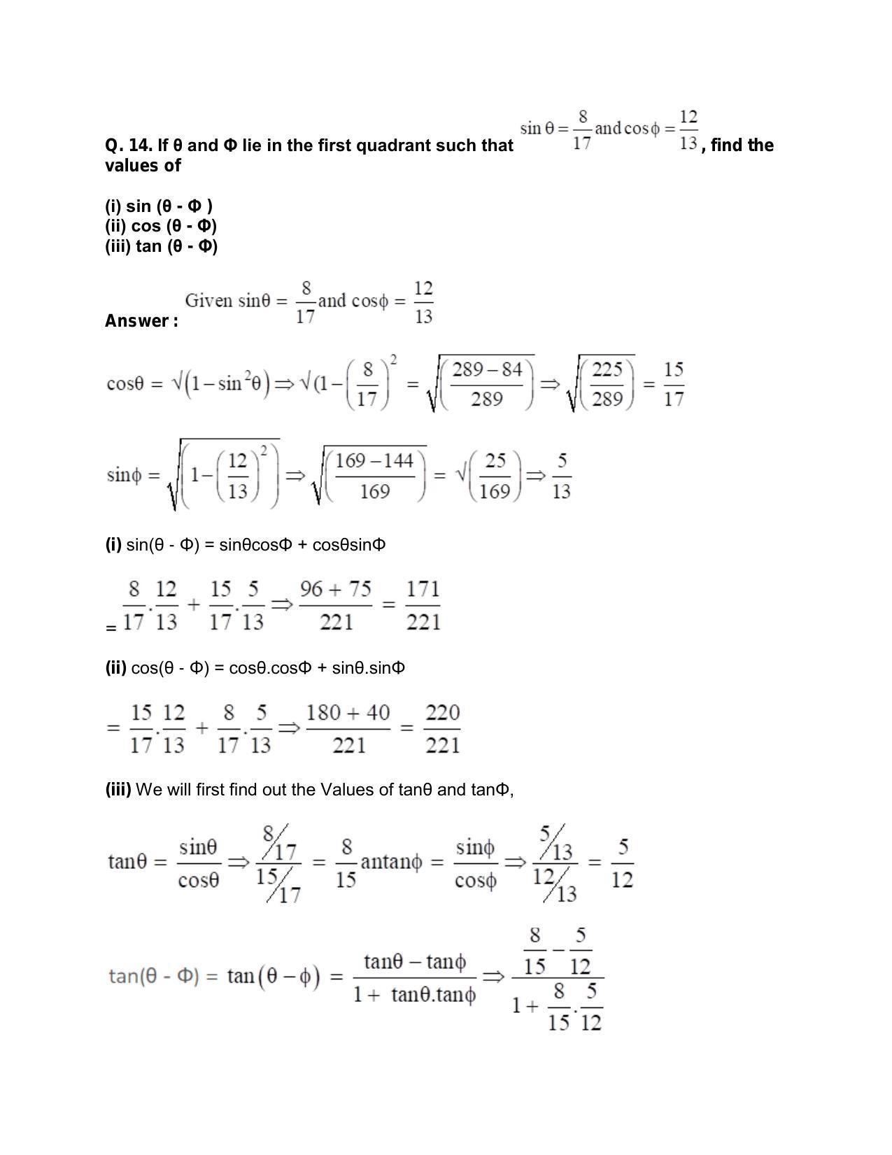 Chapter 15: Trigonometric or Circular Functions: RS Aggarwal Class 11 Solutions - Page 43
