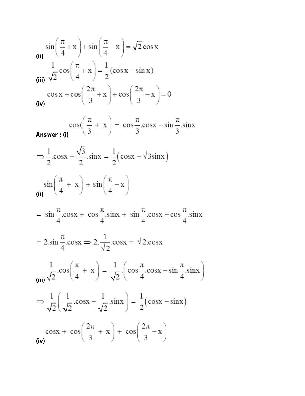 Chapter 15: Trigonometric or Circular Functions: RS Aggarwal Class 11 Solutions - Page 48