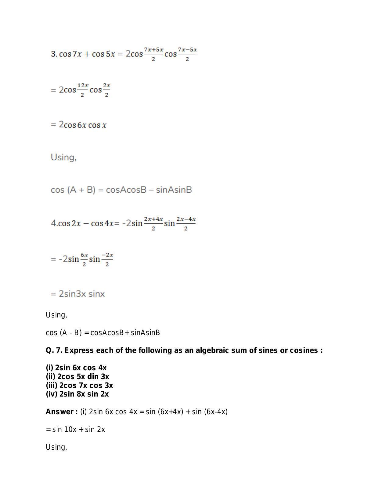 Chapter 15: Trigonometric or Circular Functions: RS Aggarwal Class 11 Solutions - Page 54
