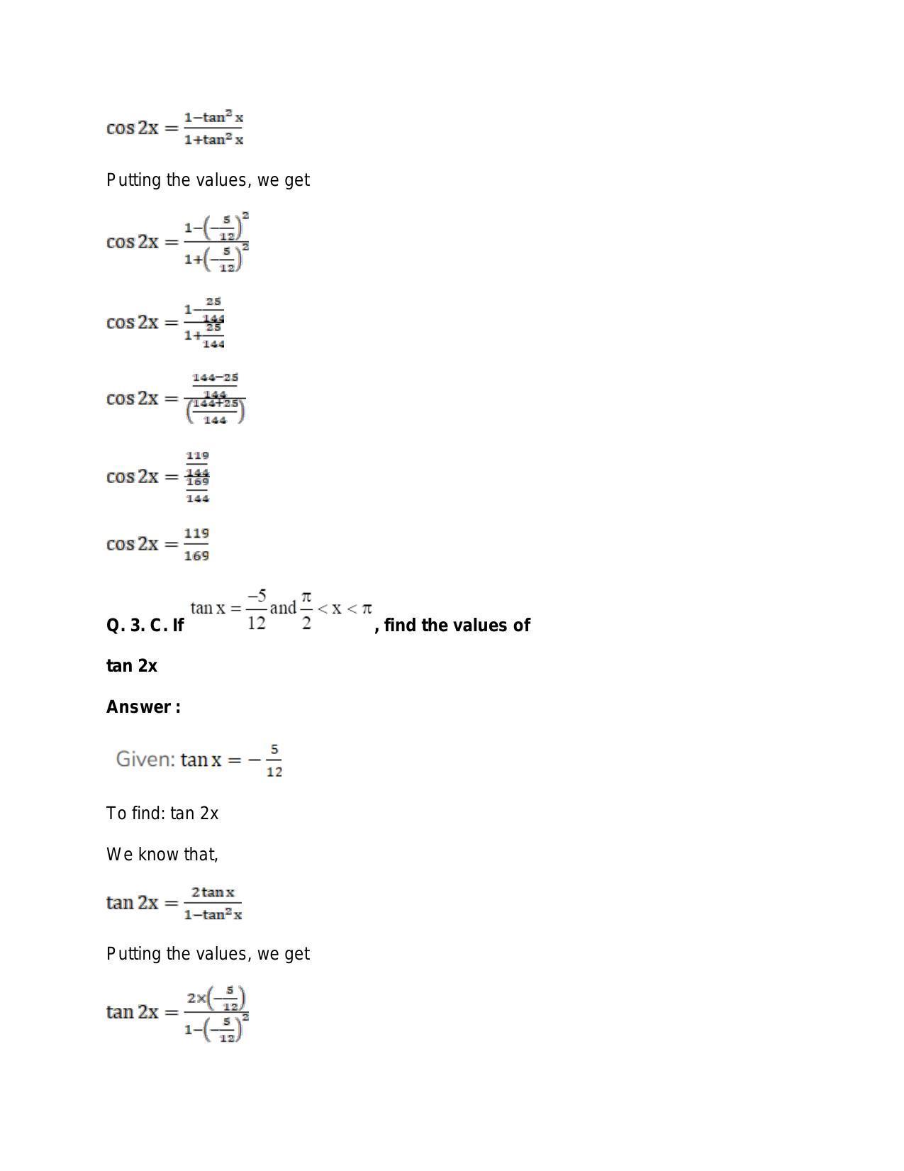 Chapter 15: Trigonometric or Circular Functions: RS Aggarwal Class 11 Solutions - Page 86