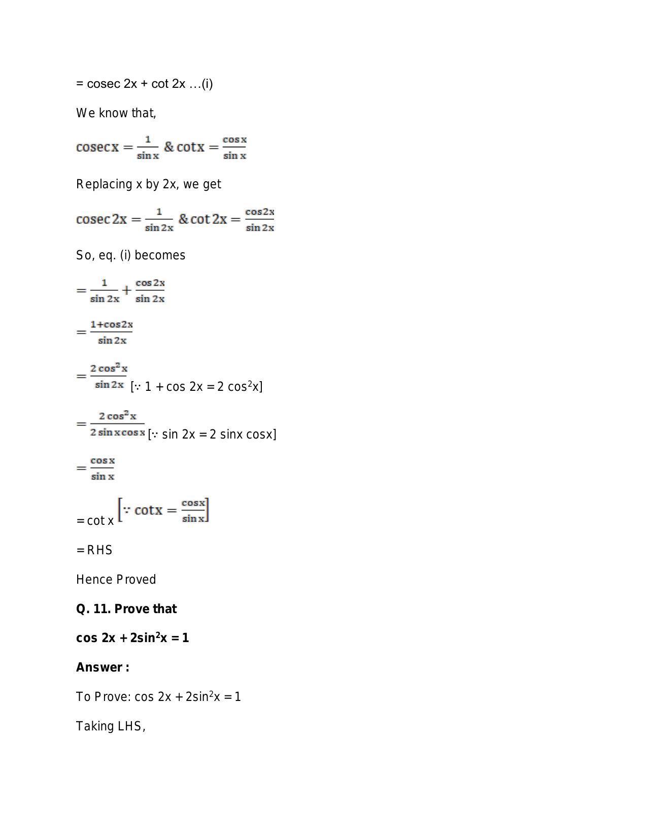 Chapter 15: Trigonometric or Circular Functions: RS Aggarwal Class 11 Solutions - Page 93