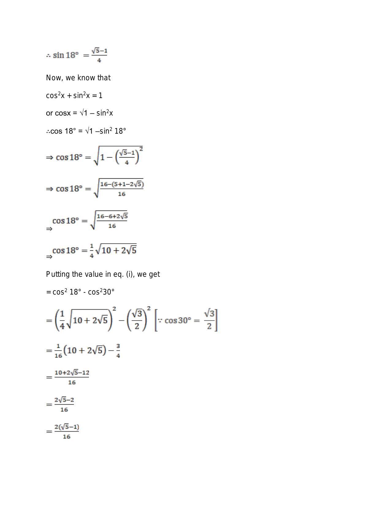 Chapter 15: Trigonometric or Circular Functions: RS Aggarwal Class 11 Solutions - Page 110