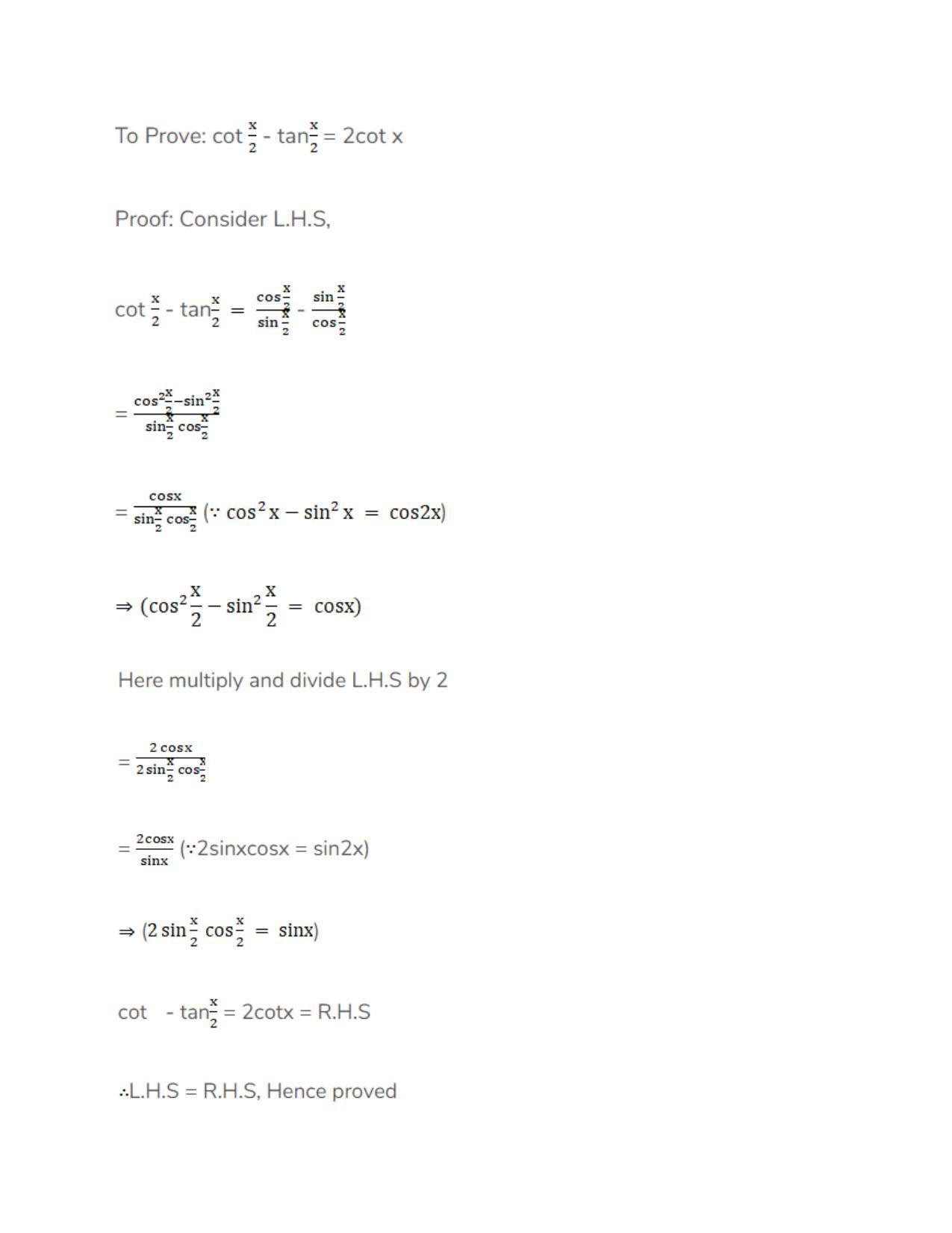 Chapter 15: Trigonometric or Circular Functions: RS Aggarwal Class 11 Solutions - Page 125