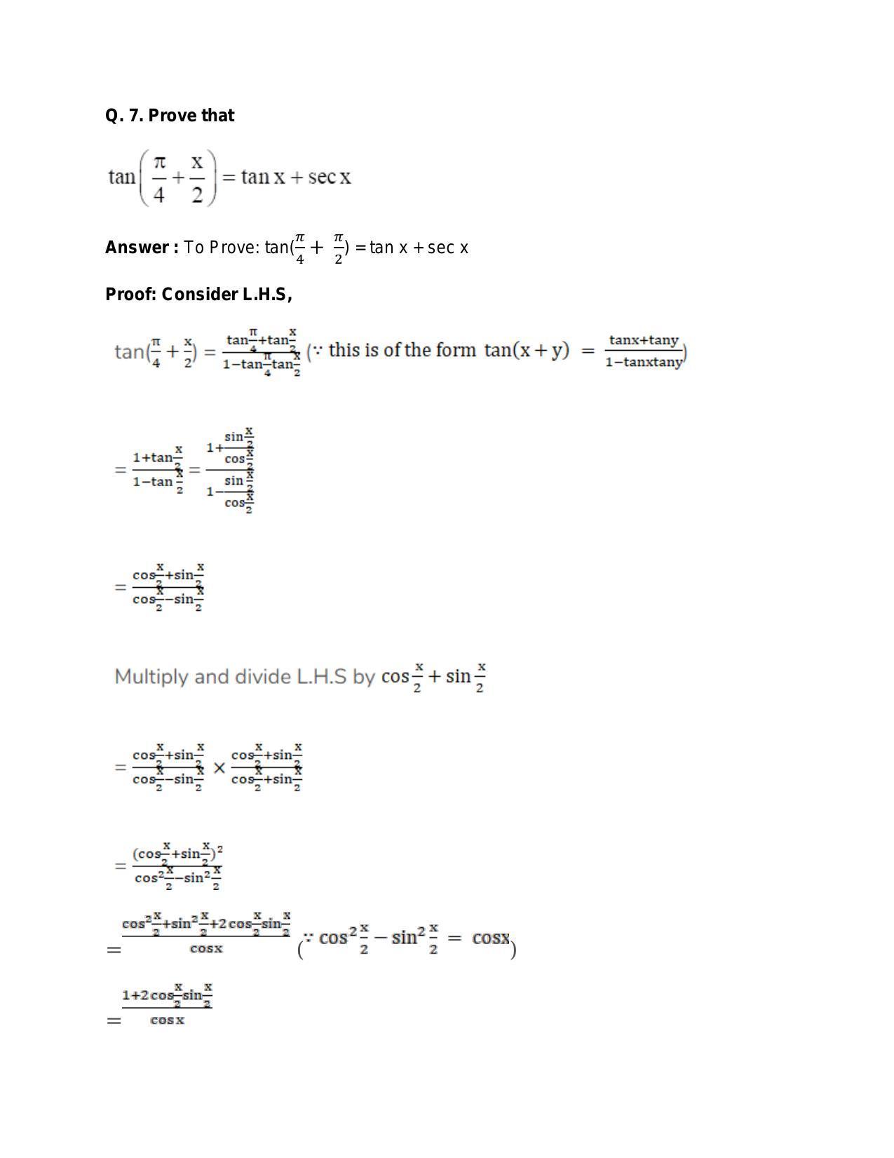 Chapter 15: Trigonometric or Circular Functions: RS Aggarwal Class 11 Solutions - Page 126