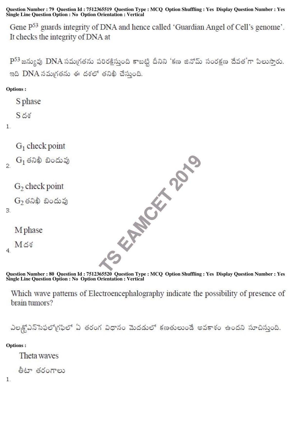 TS EAMCET 2019 Engineering Question Paper with Key (8 May 2019 Afternoon) - Page 74
