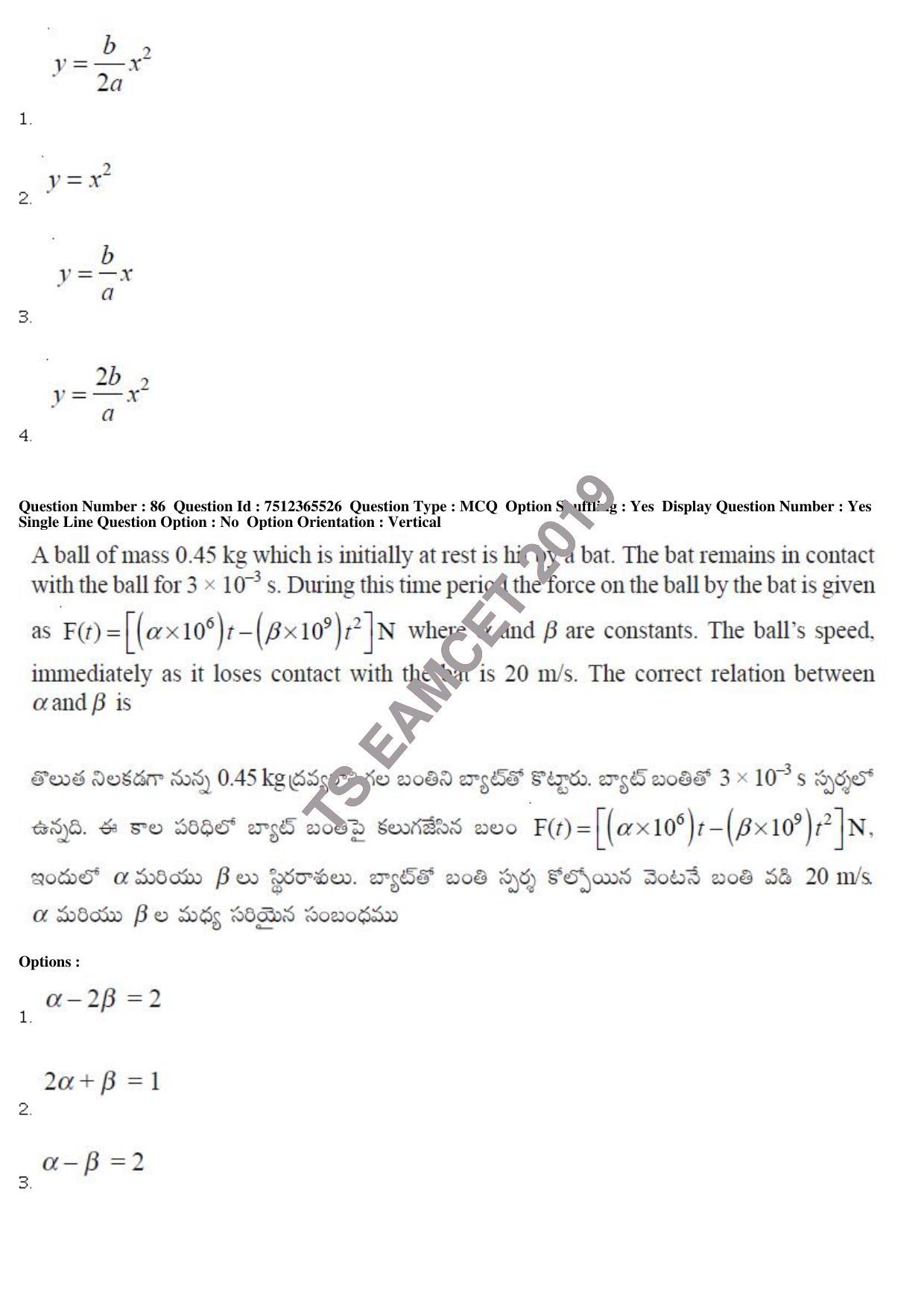 TS EAMCET 2019 Engineering Question Paper with Key (8 May 2019 Afternoon) - Page 79