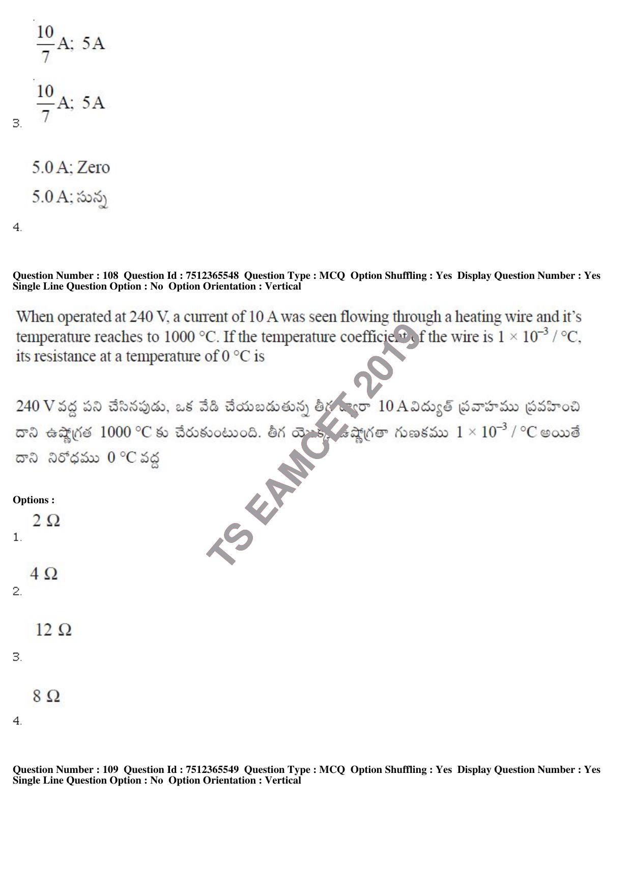TS EAMCET 2019 Engineering Question Paper with Key (8 May 2019 Afternoon) - Page 95