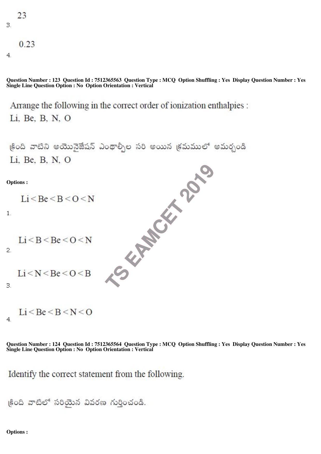 TS EAMCET 2019 Engineering Question Paper with Key (8 May 2019 Afternoon) - Page 106