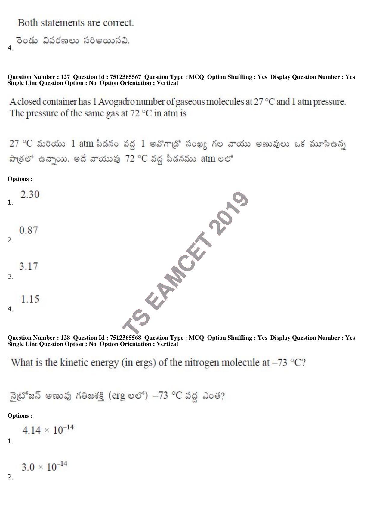 TS EAMCET 2019 Engineering Question Paper with Key (8 May 2019 Afternoon) - Page 109