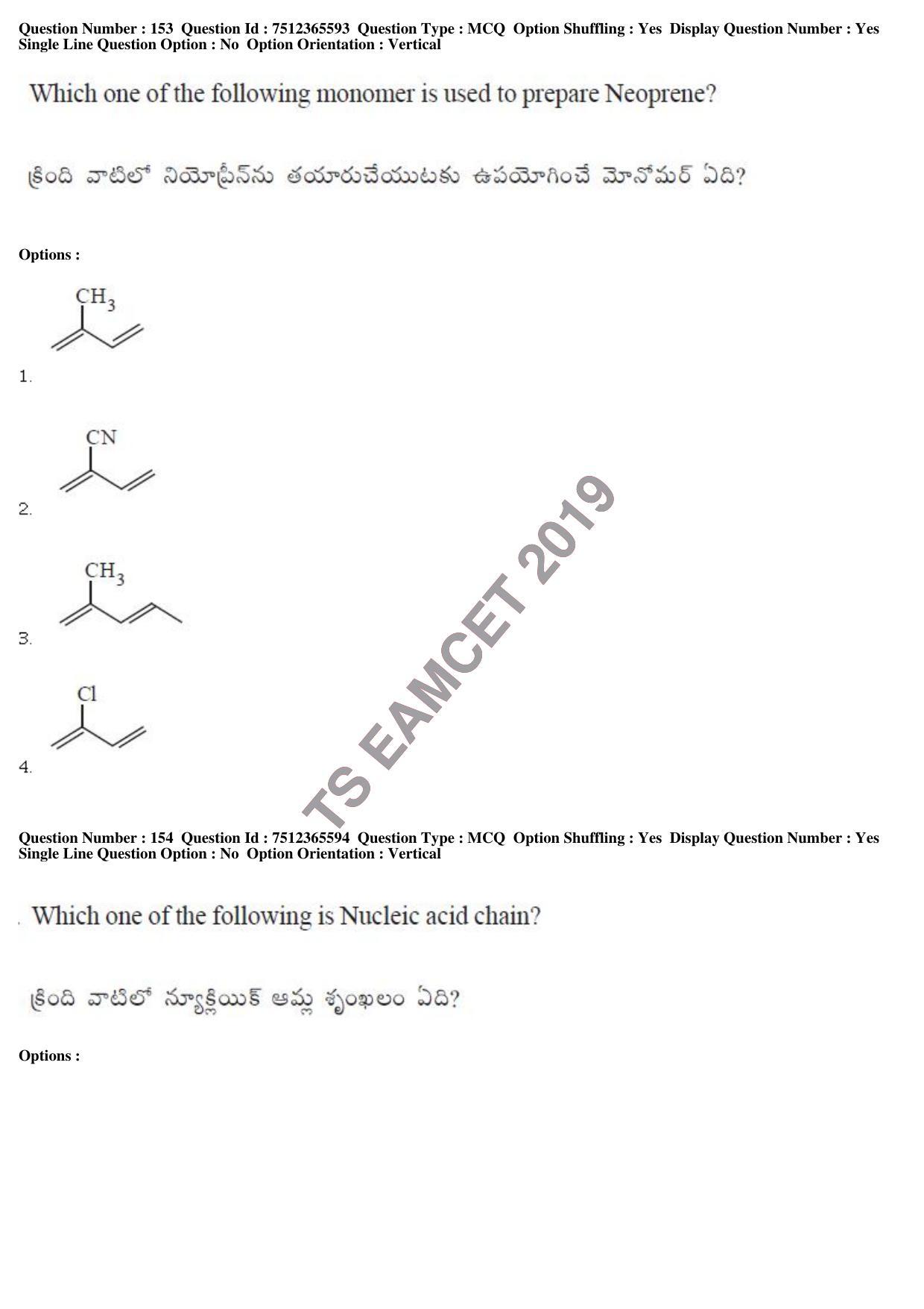 TS EAMCET 2019 Engineering Question Paper with Key (8 May 2019 Afternoon) - Page 127