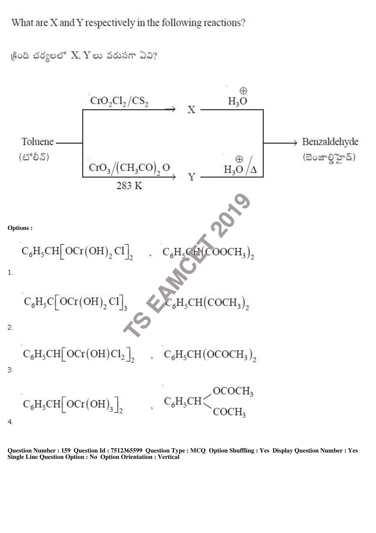 TS EAMCET 2019 Engineering Question Paper with Key (8 May 2019 Afternoon) - Page 132