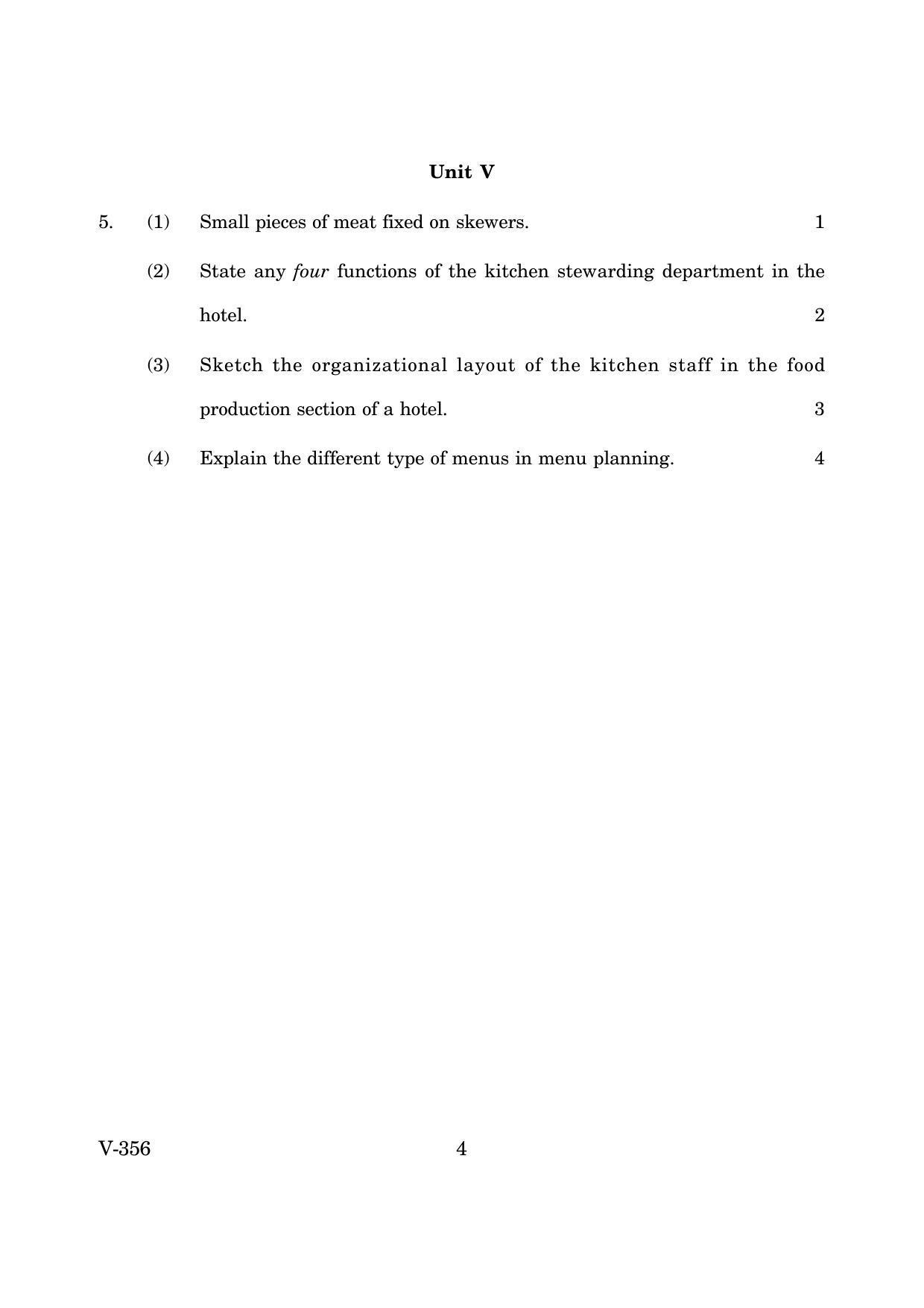 Goa Board Class 12 Introduction to Hospitality Industry 2019 (March 2019) Question Paper - Page 4