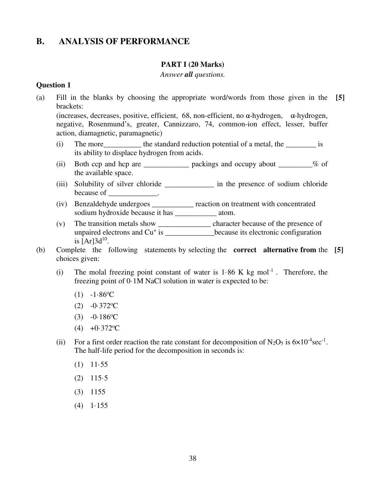 ISC Class 12 2015 Chemistry Question Paper Solutions - Page 5