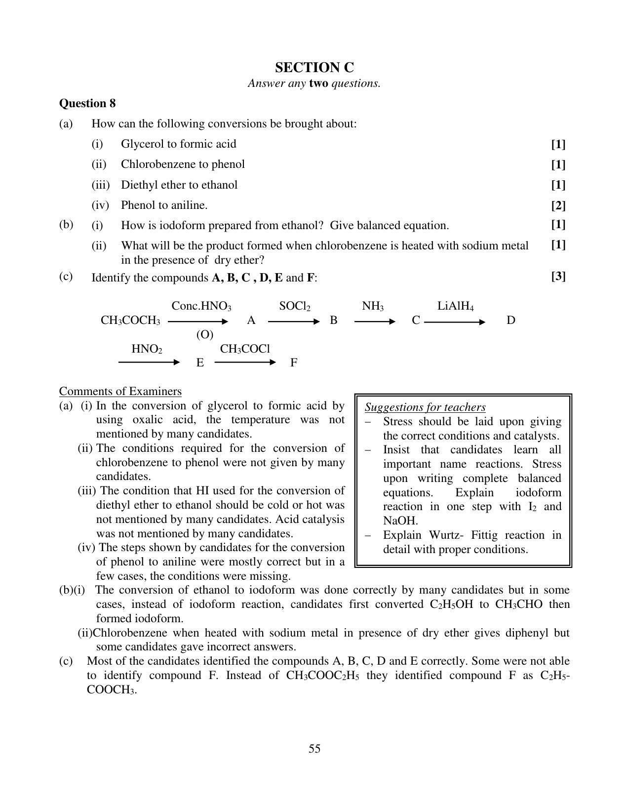 ISC Class 12 2015 Chemistry Question Paper Solutions - Page 22