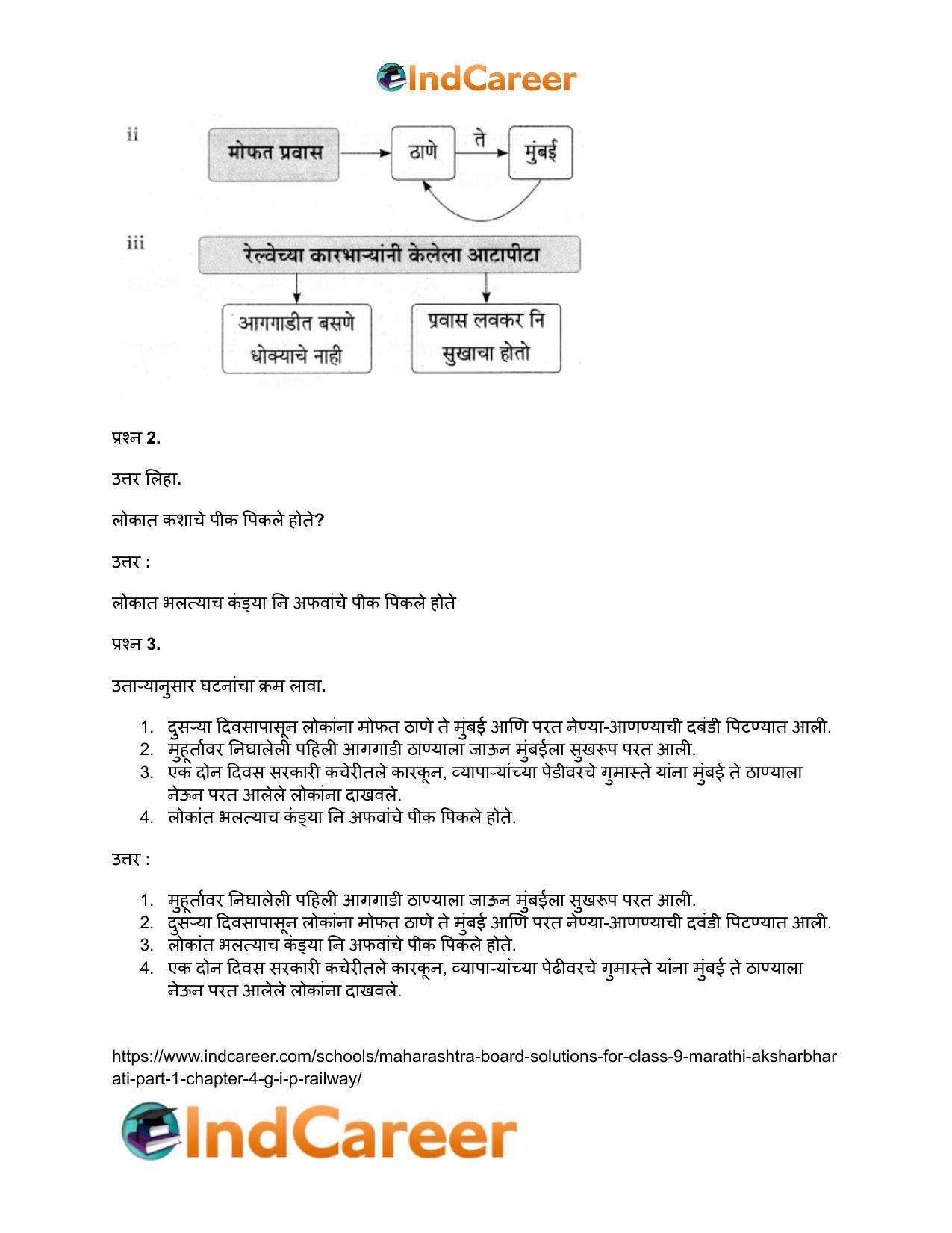 Maharashtra Board Solutions for Class 9- Marathi Aksharbharati (Part- 1): Chapter 4- जी. आय. पी. रेल्वे - Page 17