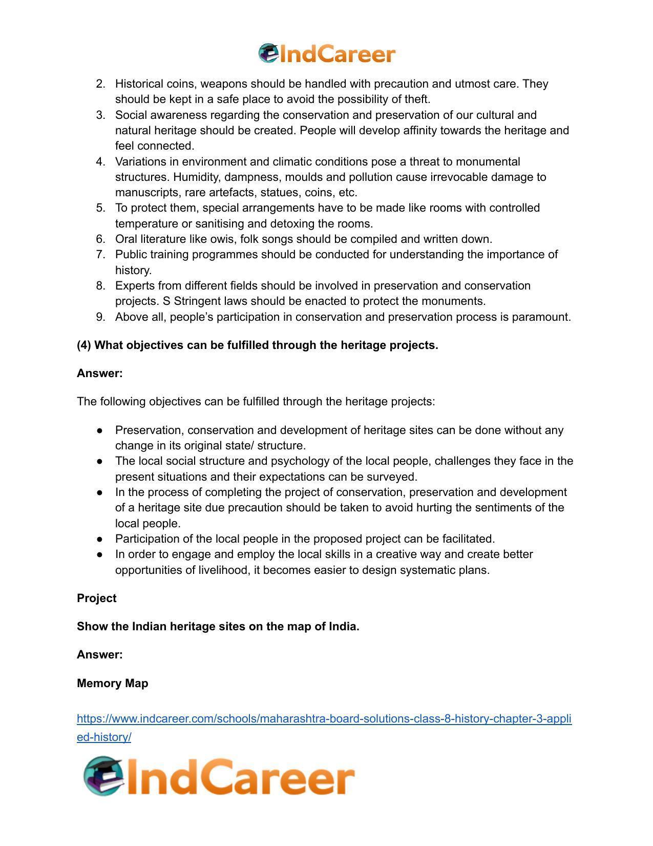 Maharashtra Board Solutions Class 8-History: Chapter 3- Applied History - Page 8