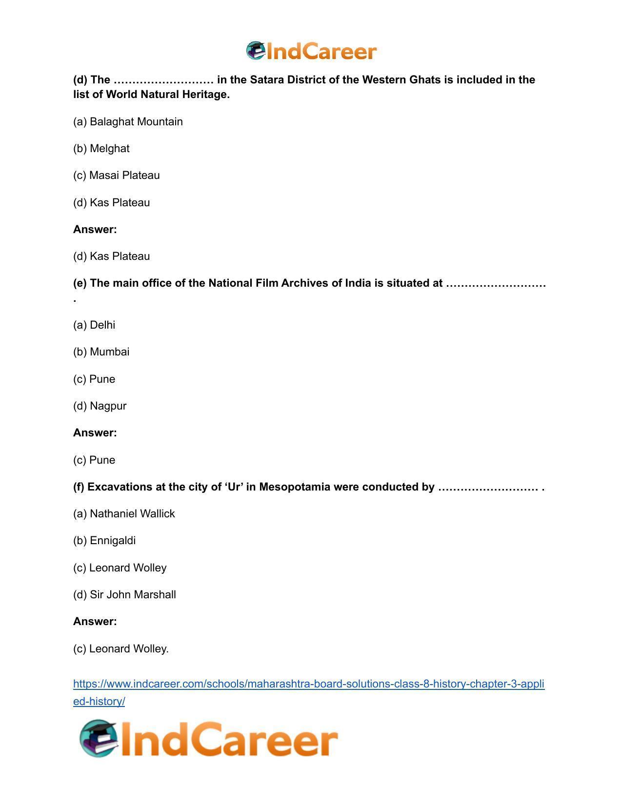 Maharashtra Board Solutions Class 8-History: Chapter 3- Applied History - Page 11