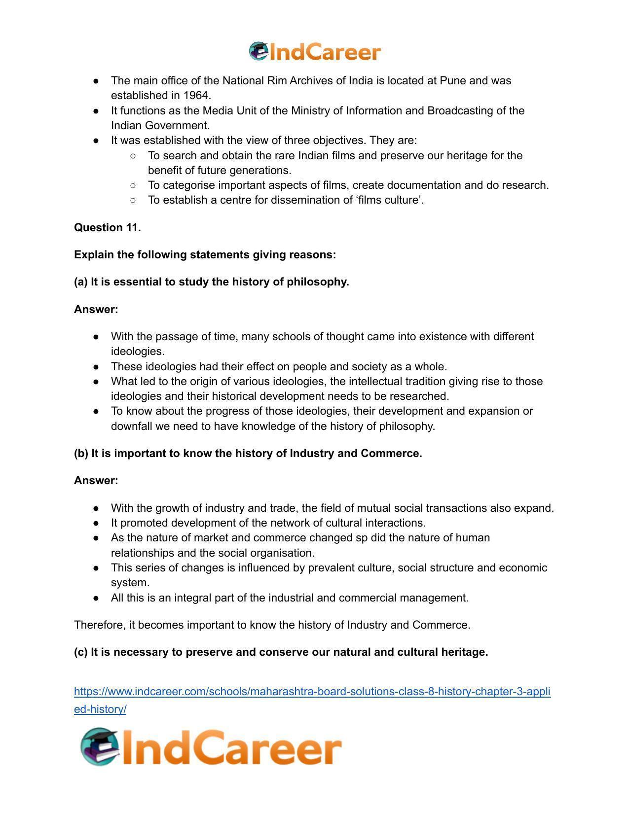 Maharashtra Board Solutions Class 8-History: Chapter 3- Applied History - Page 17