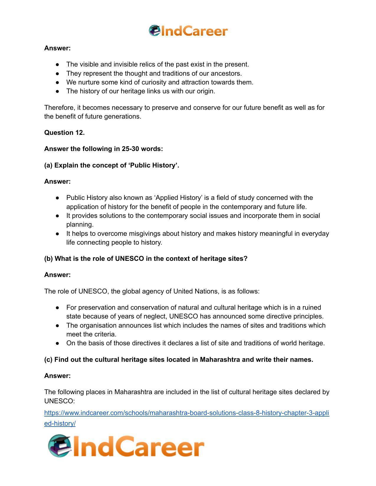 Maharashtra Board Solutions Class 8-History: Chapter 3- Applied History - Page 18
