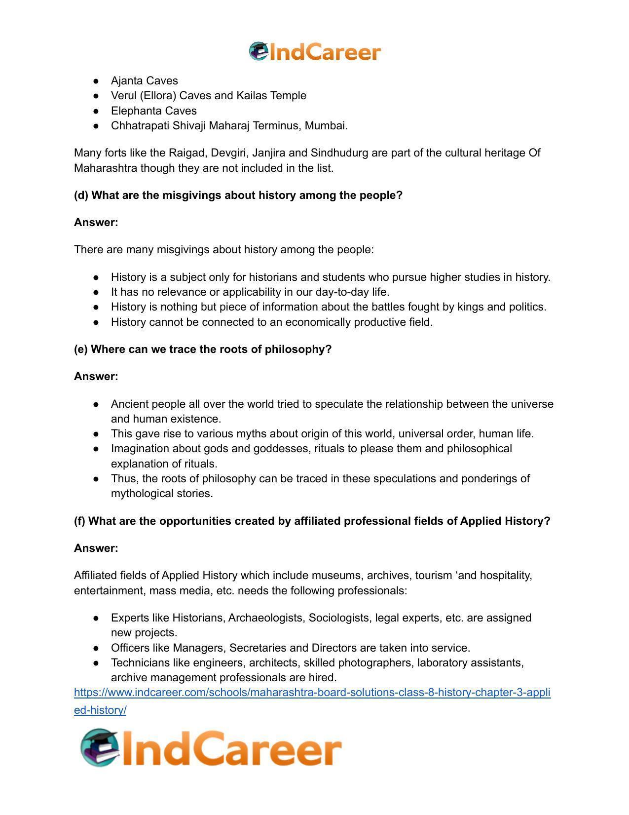 Maharashtra Board Solutions Class 8-History: Chapter 3- Applied History - Page 19