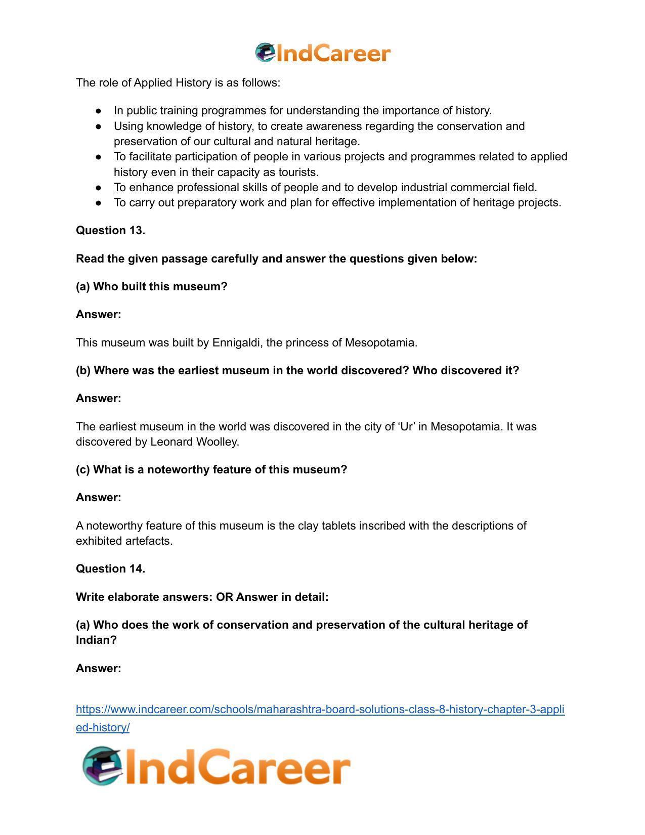 Maharashtra Board Solutions Class 8-History: Chapter 3- Applied History - Page 21
