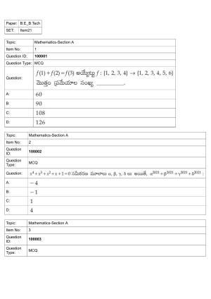 JEE Mains 2022: B.Arch Telugu (Shift 1) 25-07-2022 Question Paper