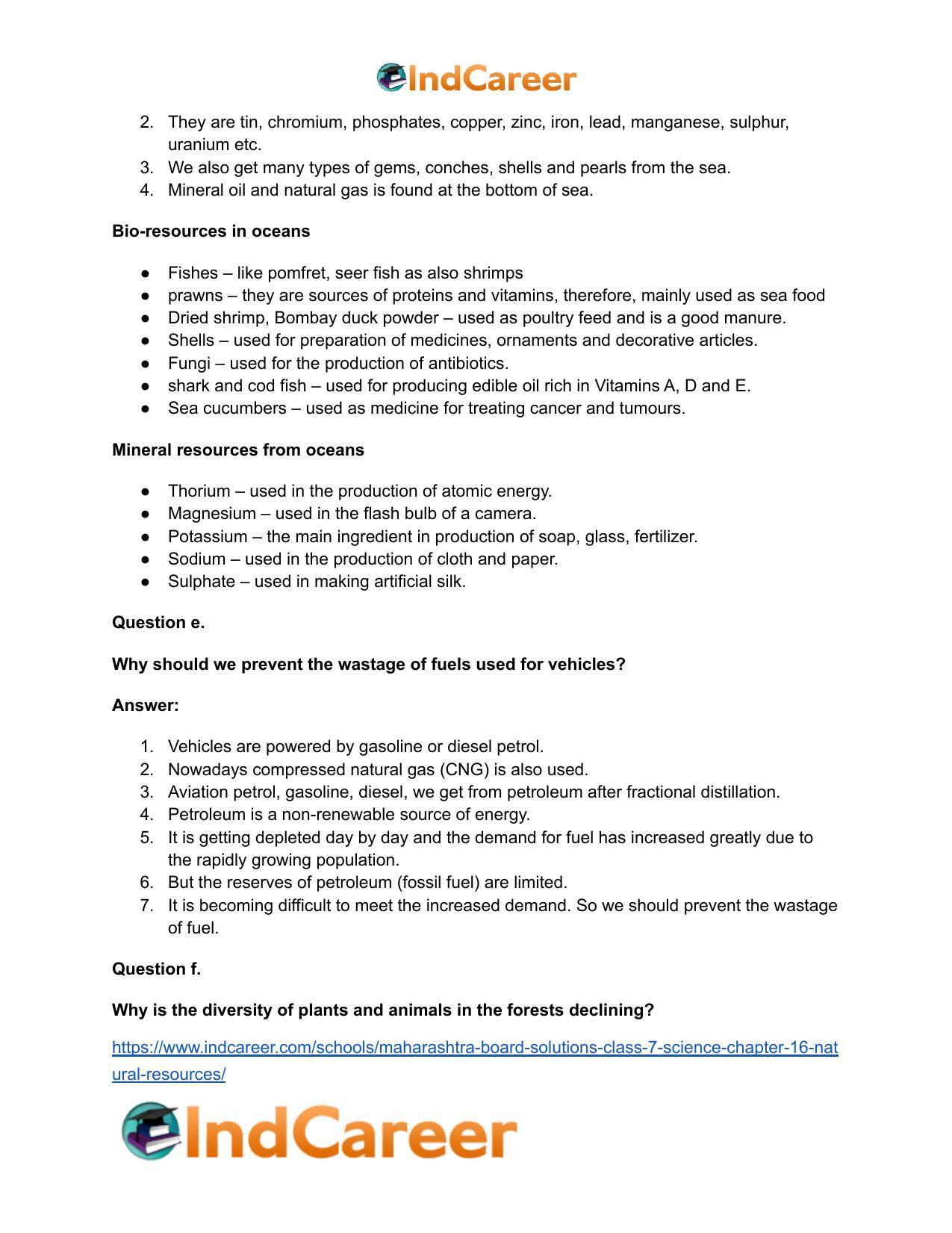 Maharashtra Board Solutions Class 7-Science: Chapter 16- Natural Resources - Page 6