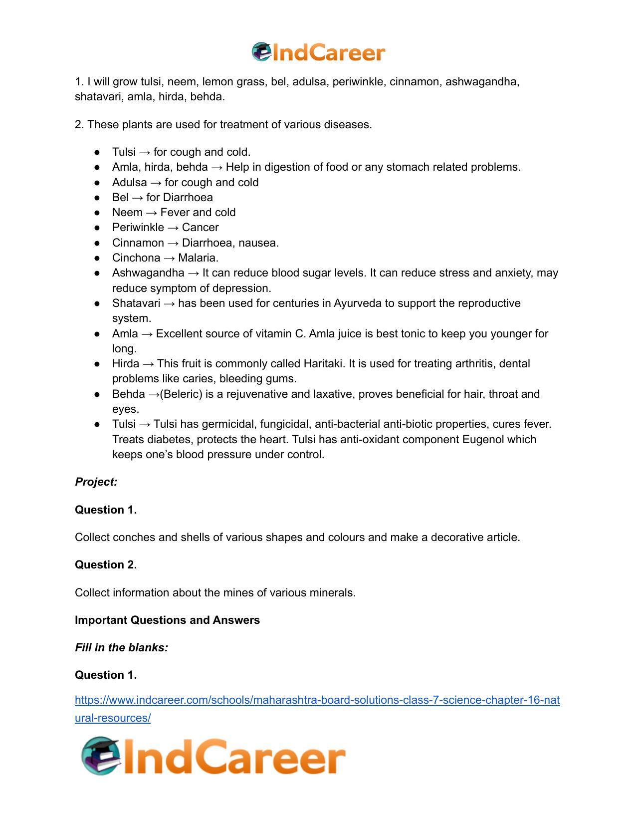 Maharashtra Board Solutions Class 7-Science: Chapter 16- Natural Resources - Page 11