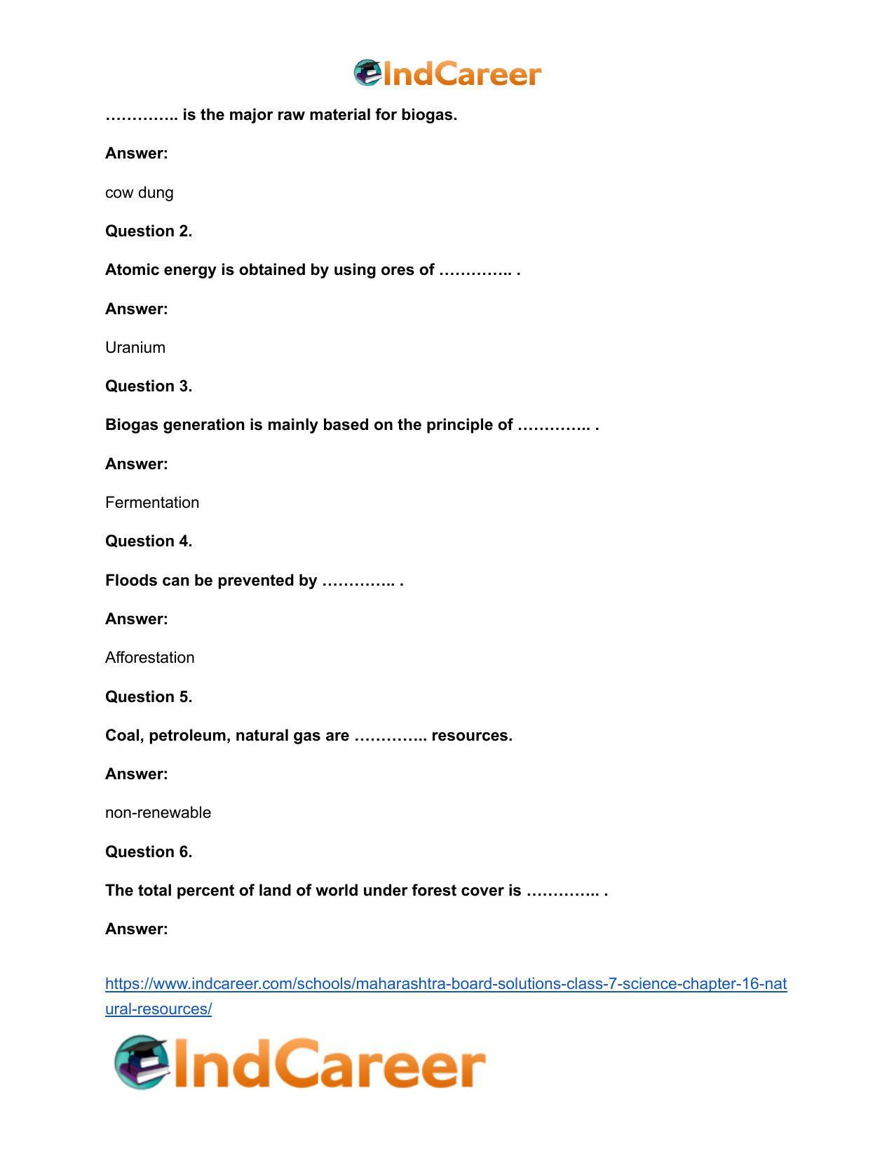 Maharashtra Board Solutions Class 7-Science: Chapter 16- Natural Resources - Page 12