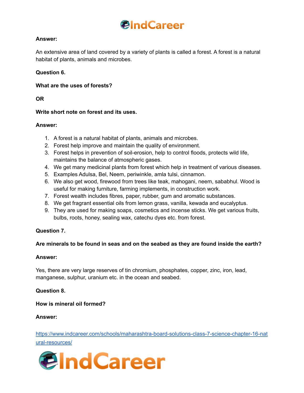 Maharashtra Board Solutions Class 7-Science: Chapter 16- Natural Resources - Page 18