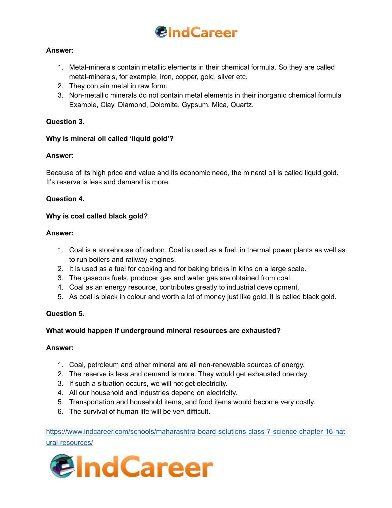 Maharashtra Board Solutions Class 7-Science: Chapter 16- Natural Resources - Page 20