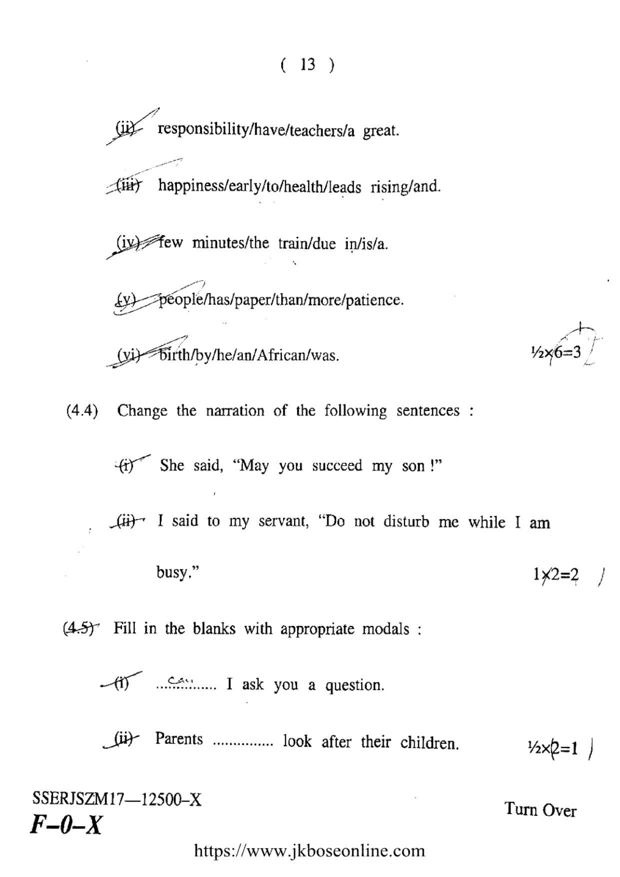 JKBOSE Class 12 English Question Papers 2017 (12500-X) - Page 13