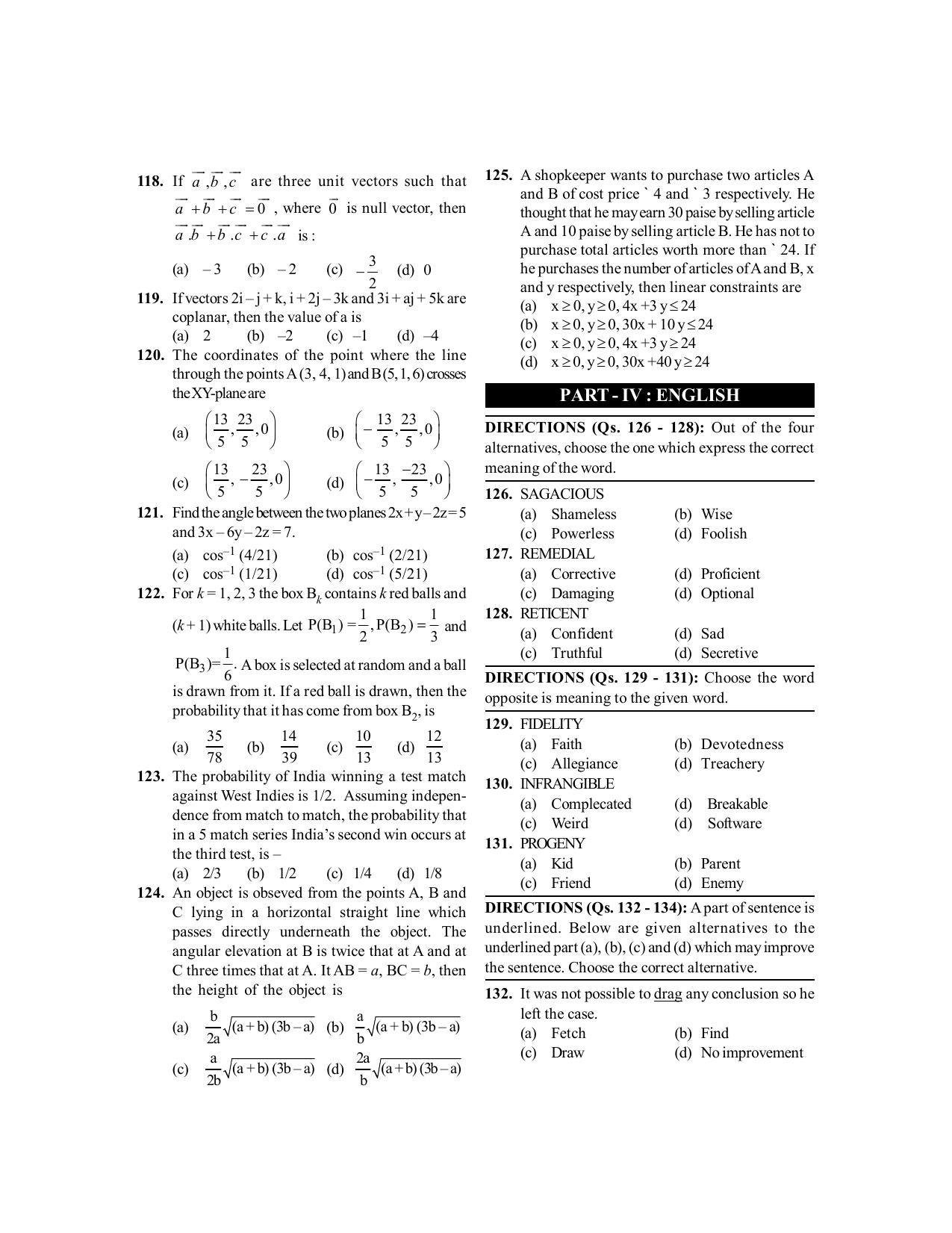 BITSAT 2013 Question Paper - Page 10