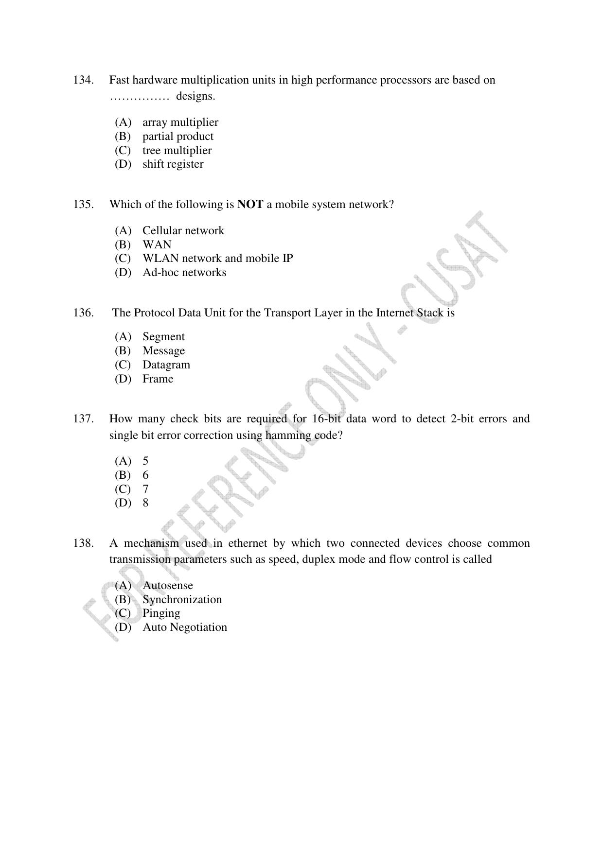 CUSAT CAT 2023 MSC Forensic Science Question Paper - Page 25