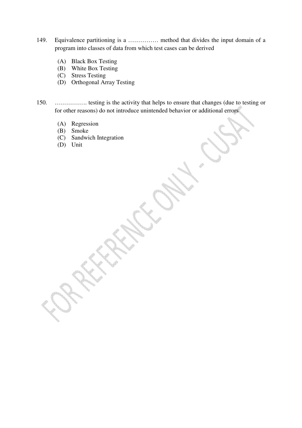CUSAT CAT 2023 MSC Forensic Science Question Paper - Page 28