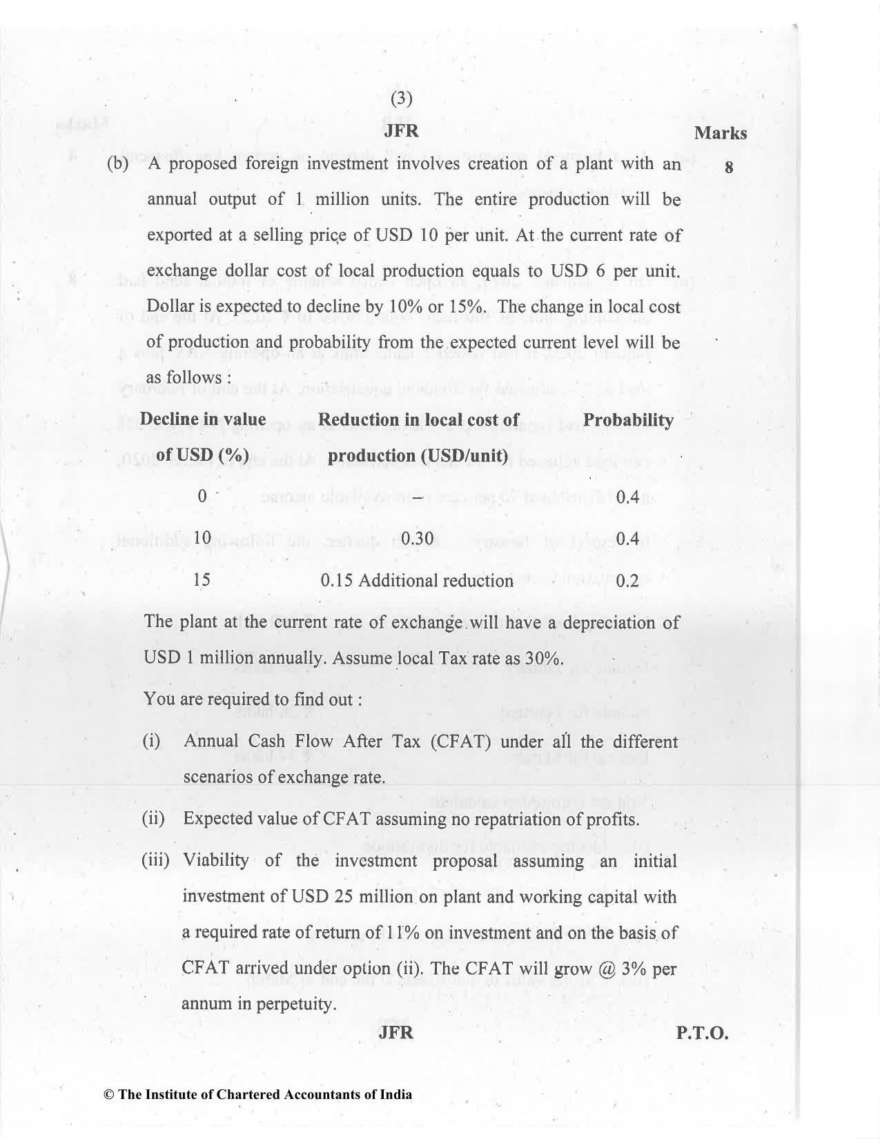 CA Final Jan 2021 Question Paper - Paper 2 – Strategic Financial Management - Page 3