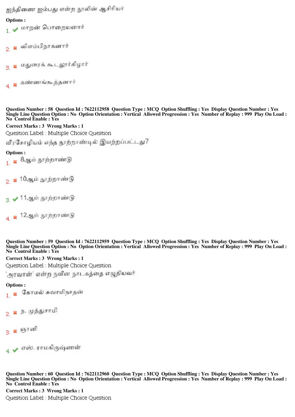 BHU RET Tamil 2019 Question Paper  - Page 28