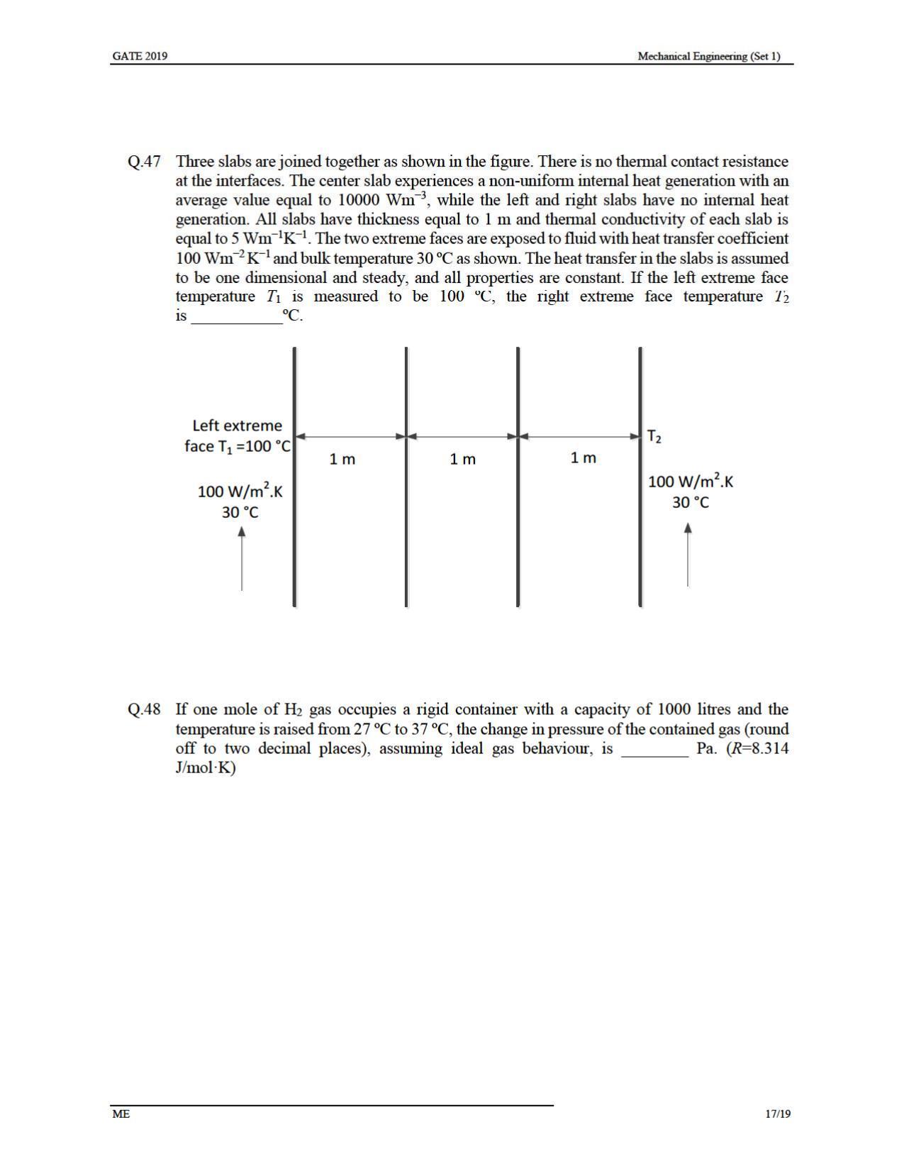 GATE 2019 Mechanical Engineering (ME) Question Paper - Page 21
