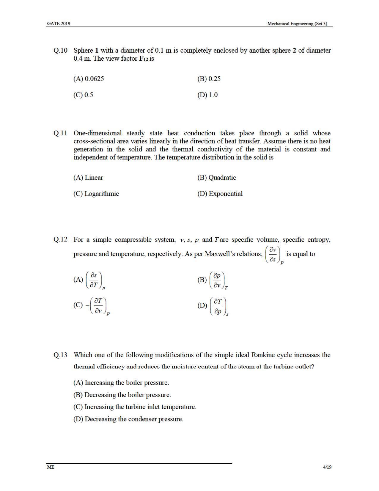 GATE 2019 Mechanical Engineering (ME) Question Paper - Page 34