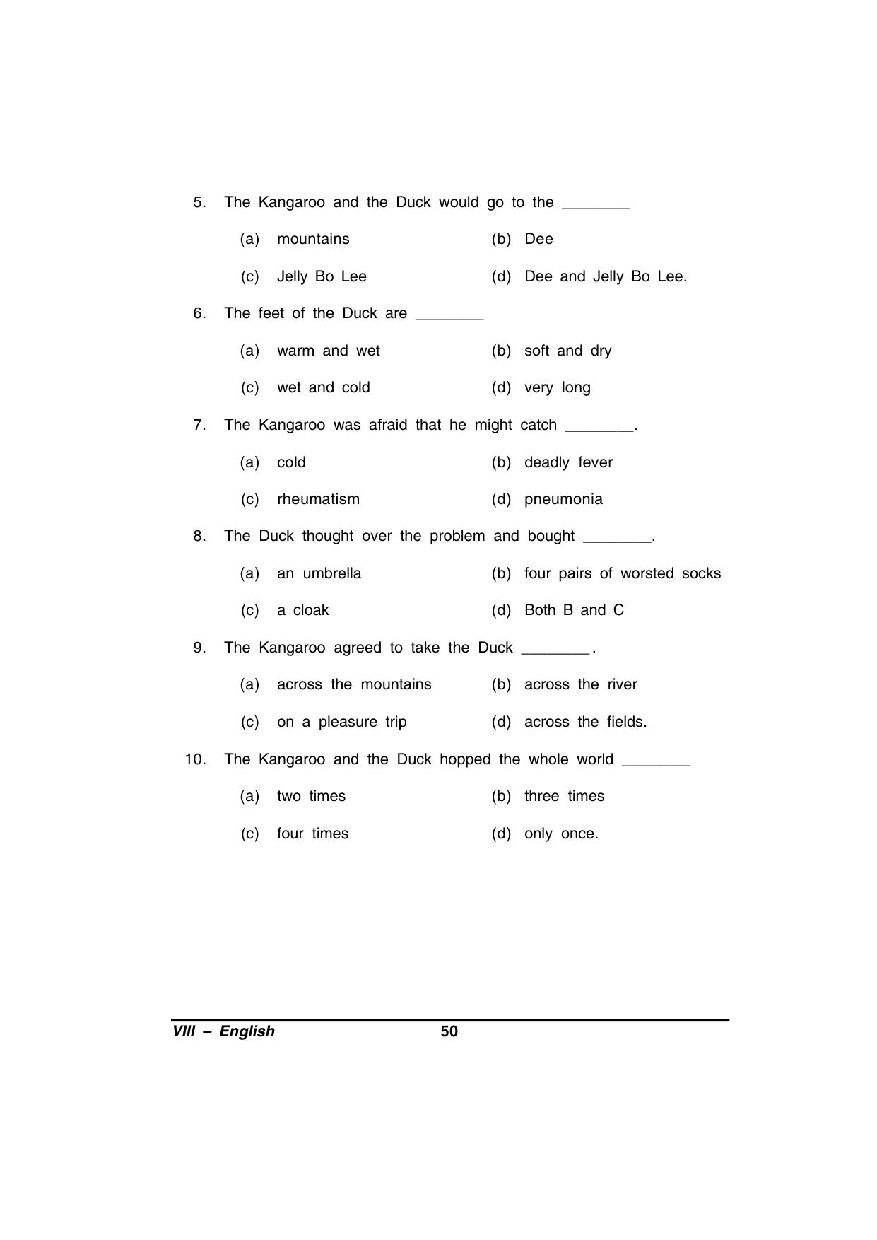 CBSE Worksheets for Class 8 English Assignment 96 - Page 2