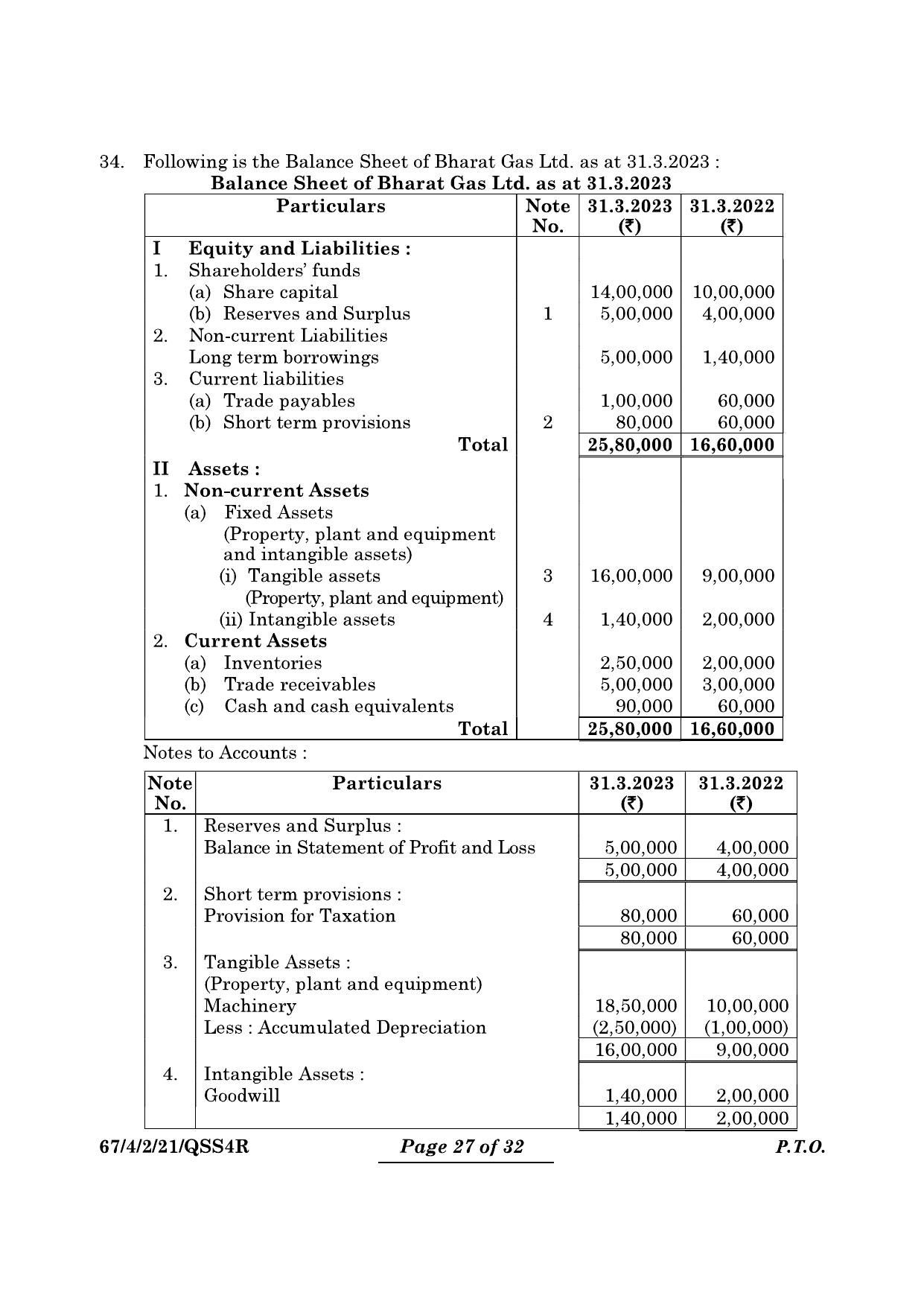 CBSE Class 12 67-4-2 Accountancy 2024 Question Paper - Page 27