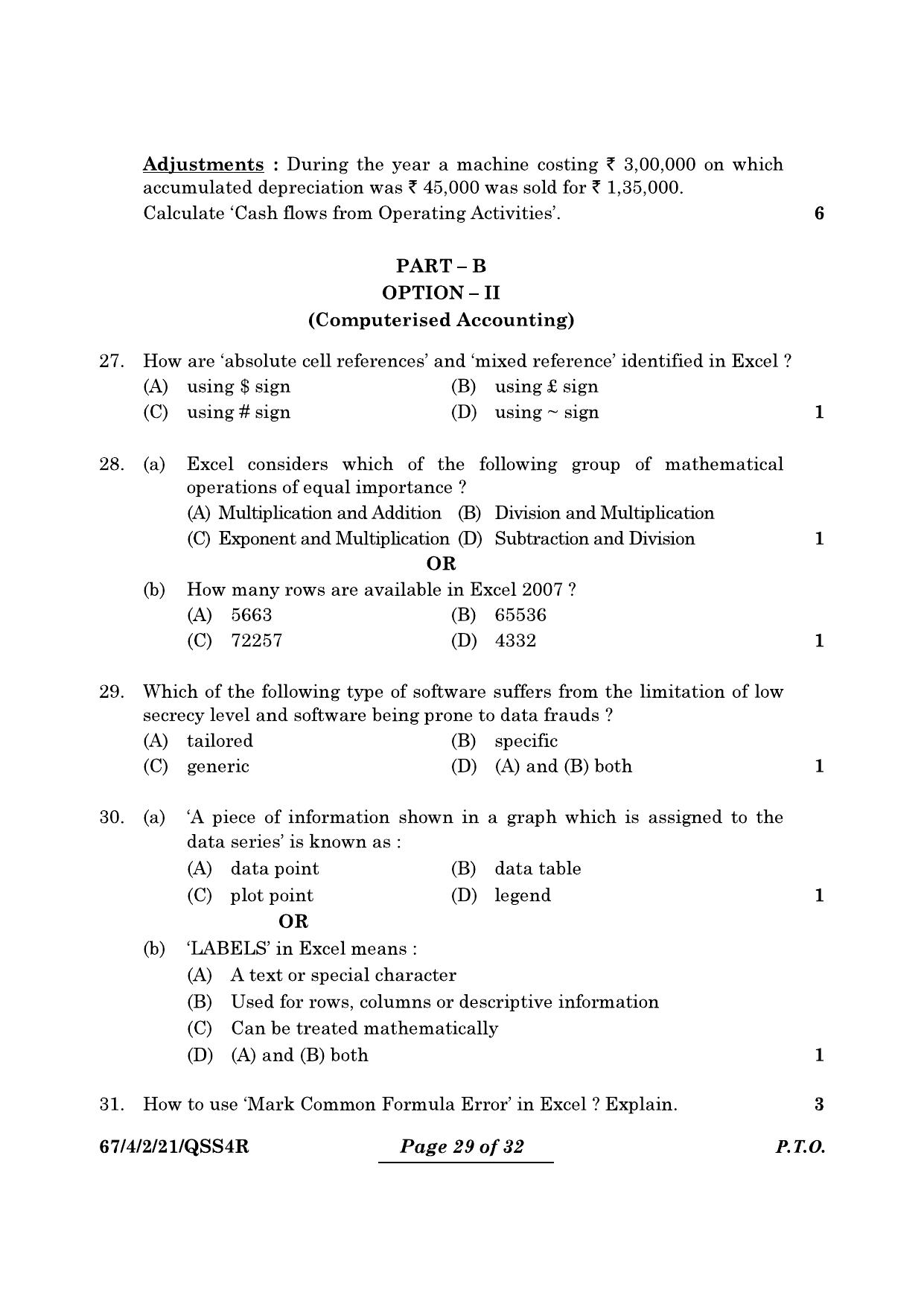 CBSE Class 12 67-4-2 Accountancy 2024 Question Paper - Page 29
