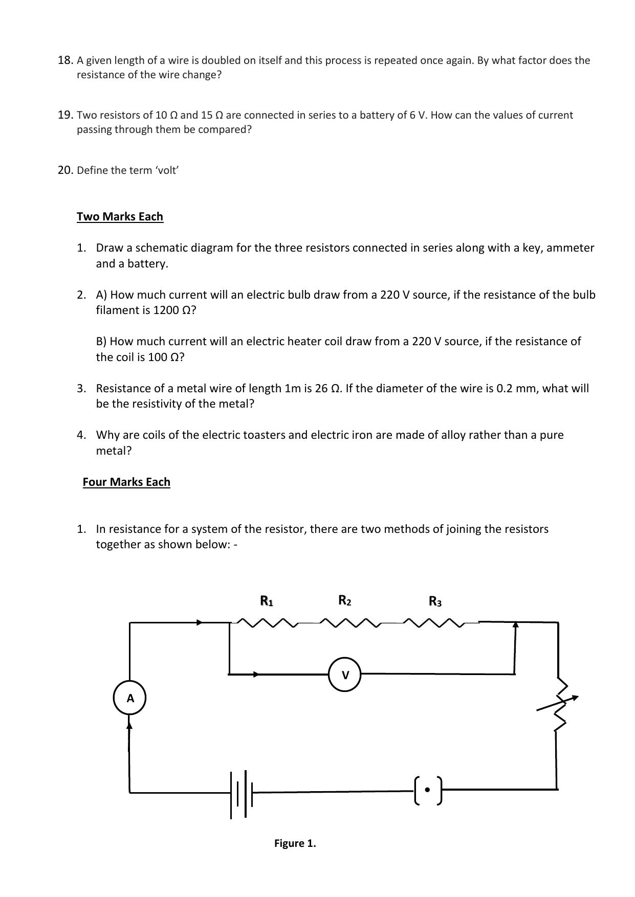 JKBOSE Class 10 Electricity (Physics) Question Bank - Page 2