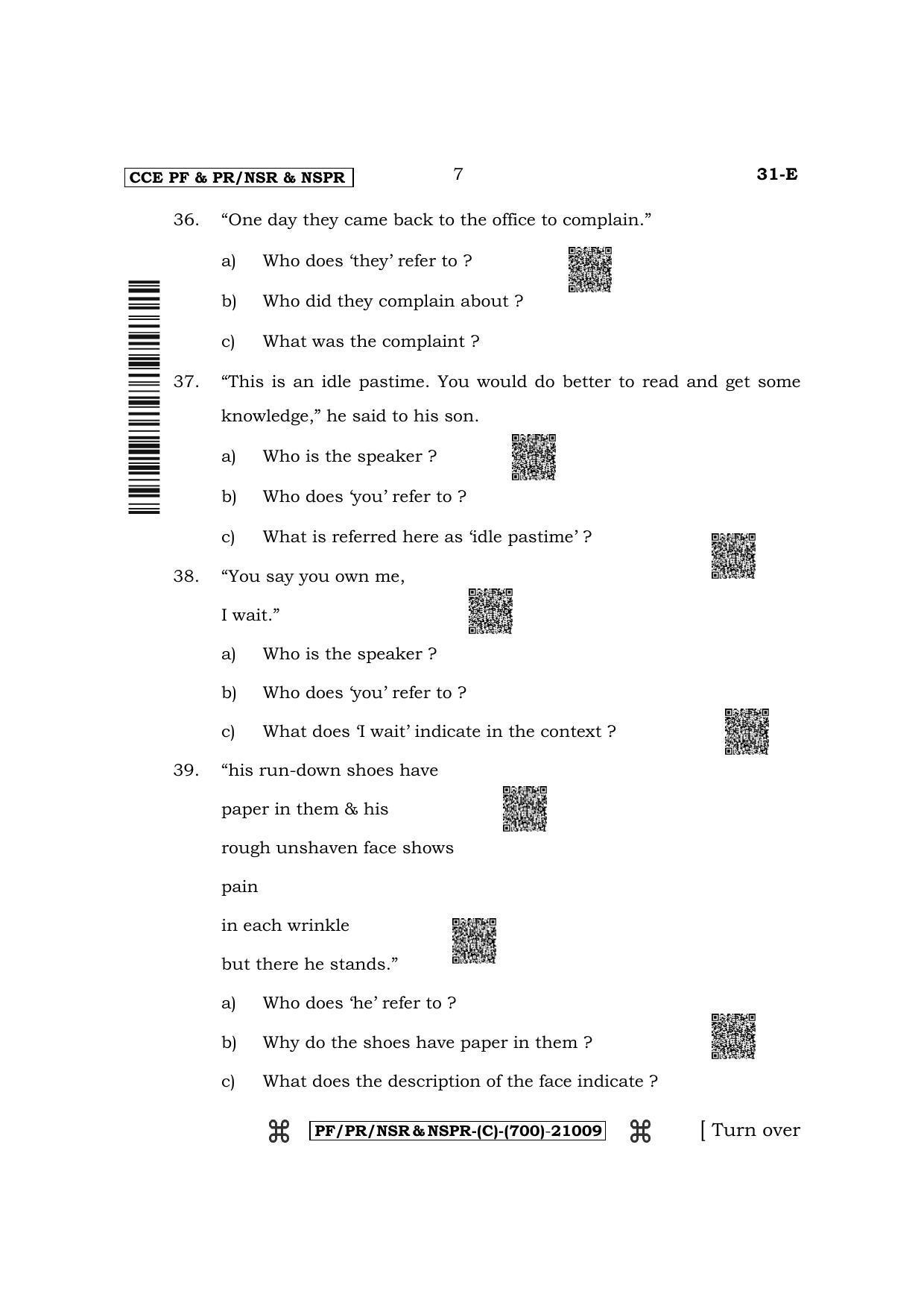 Karnataka SSLC Second Language English Question Paper 2022 (C Version) - Page 7