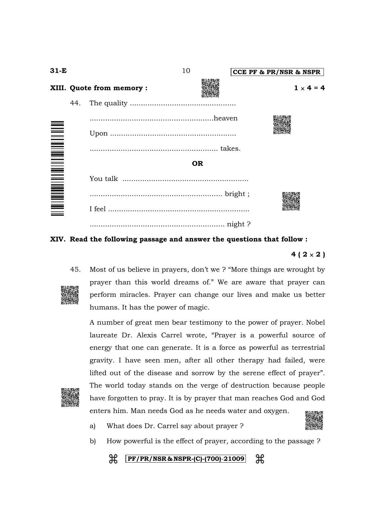 Karnataka SSLC Second Language English Question Paper 2022 (C Version) - Page 10