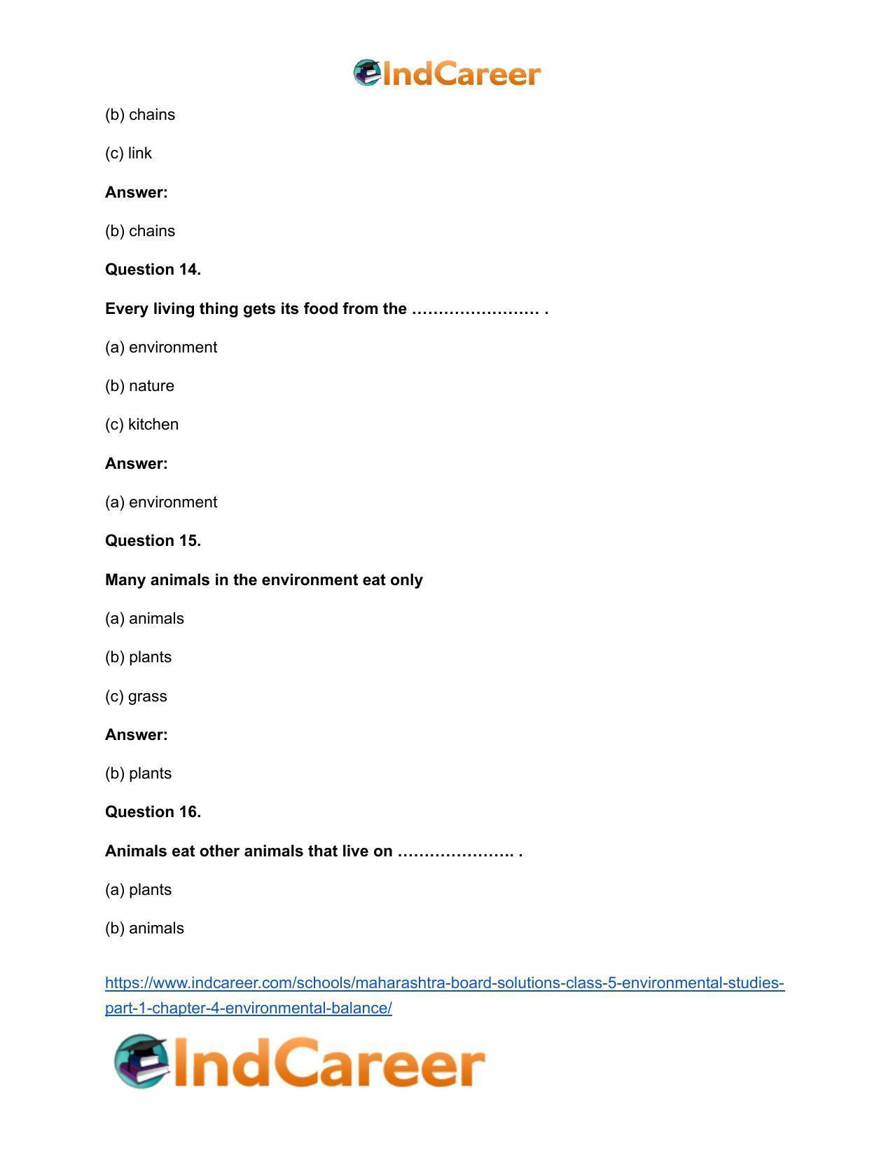 Maharashtra Board Solutions Class 5-Environmental Studies (Part 1): Chapter 4- Environmental Balance - Page 9