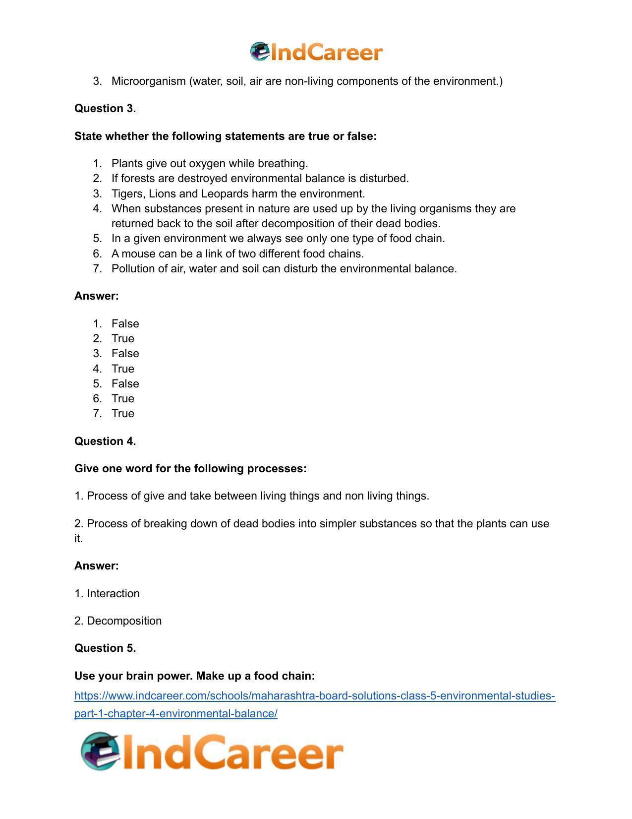 Maharashtra Board Solutions Class 5-Environmental Studies (Part 1): Chapter 4- Environmental Balance - Page 12