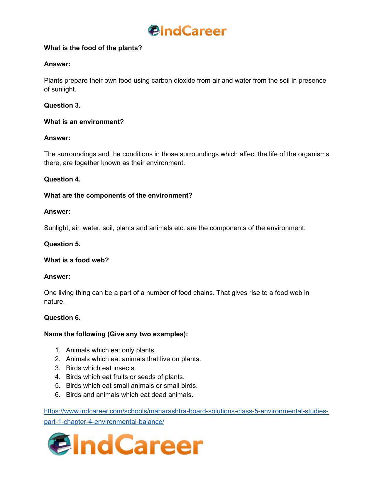 Maharashtra Board Solutions Class 5-Environmental Studies (Part 1): Chapter 4- Environmental Balance - Page 14
