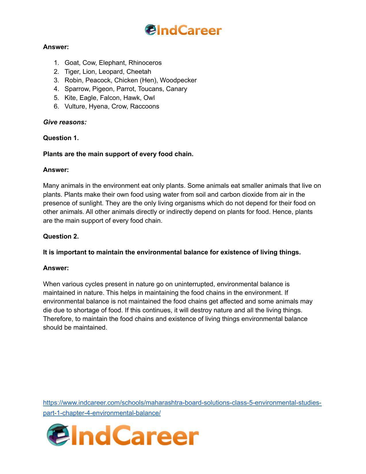 Maharashtra Board Solutions Class 5-Environmental Studies (Part 1): Chapter 4- Environmental Balance - Page 15
